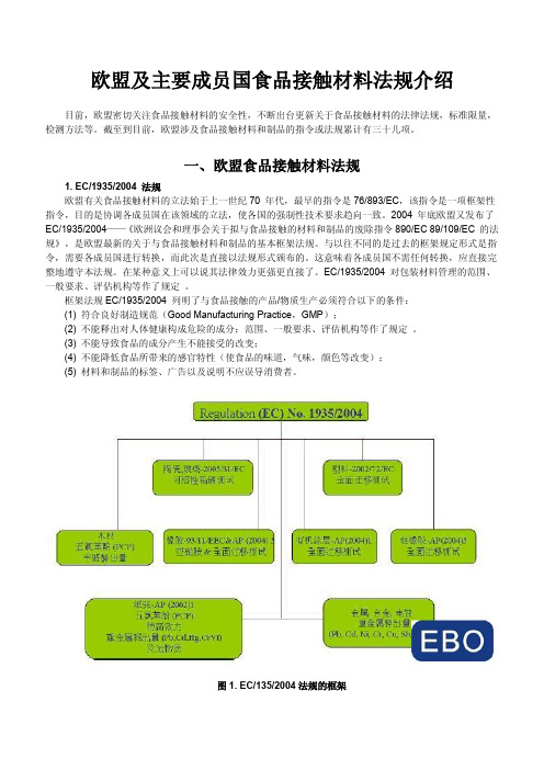 欧盟及主要成员国食品接触材料法规介绍