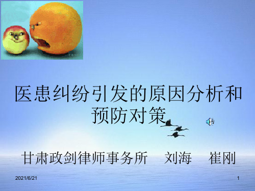 医疗纠纷ppt课件