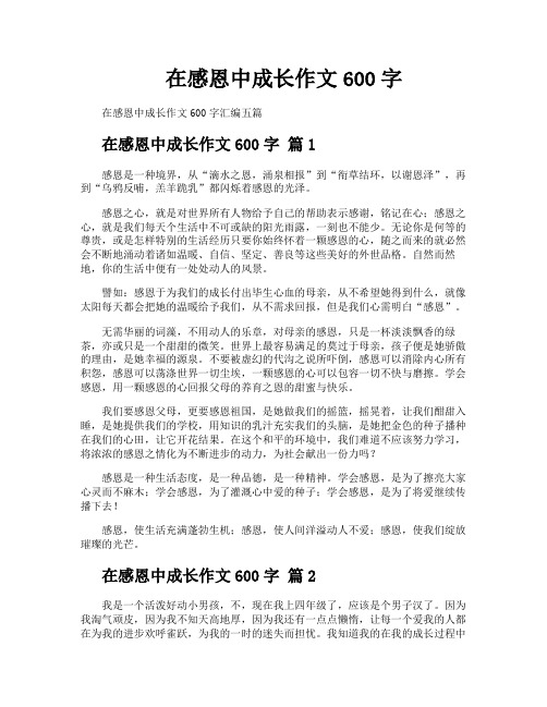 在感恩中成长作文600字