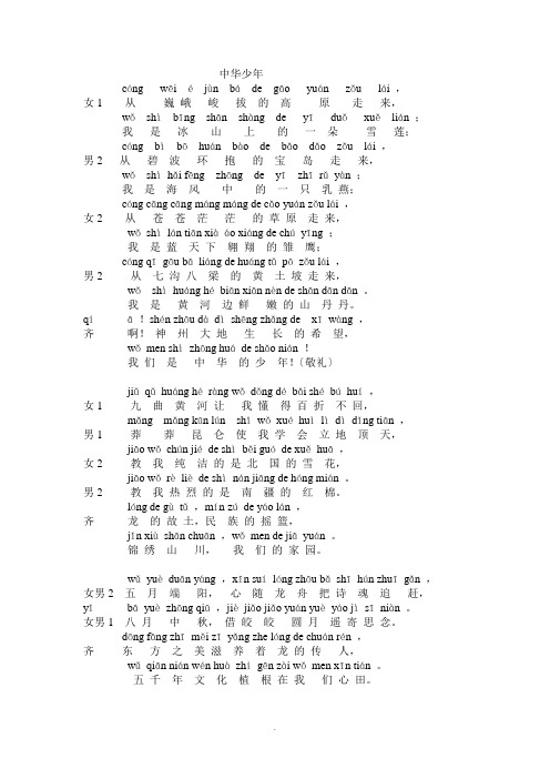 中华少年 注音版 