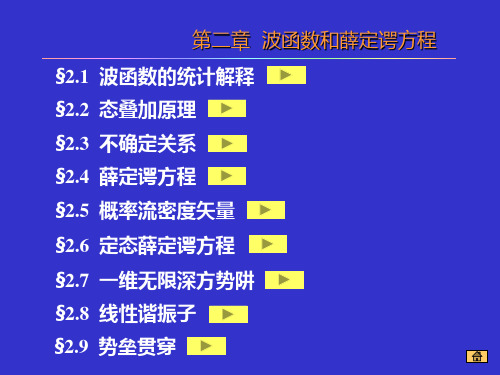 2波函数和薛定谔方程