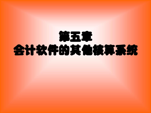 第五章 会计软件的其他核算系统(试题及答案)