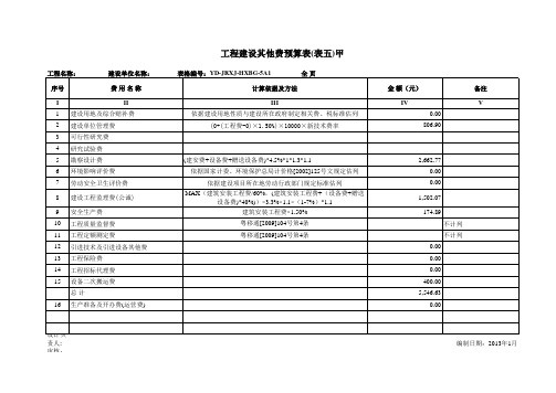 通信工程设计PTN950设备预算模板