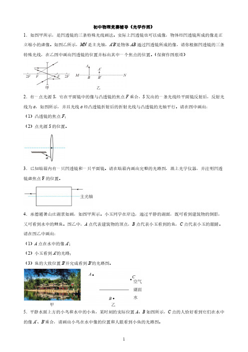 初中物理竞赛辅导《光学作图》