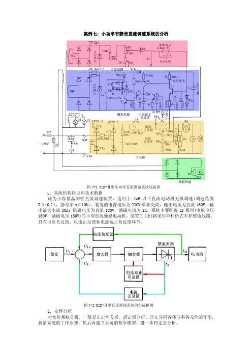 小功率有静差直流调速系统的分析