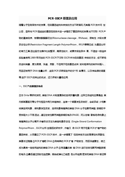 PCR-SSCP原理及应用