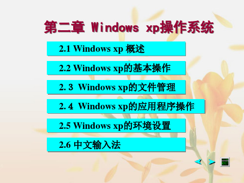 计算机公共基础教程(第二版)第2章windwosxp