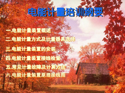 电能计量培训内容