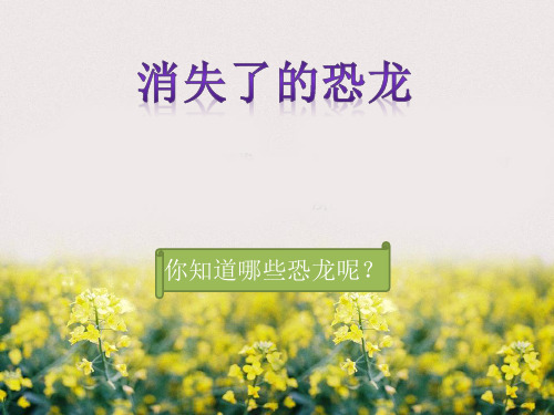 消失了的恐龙PPT