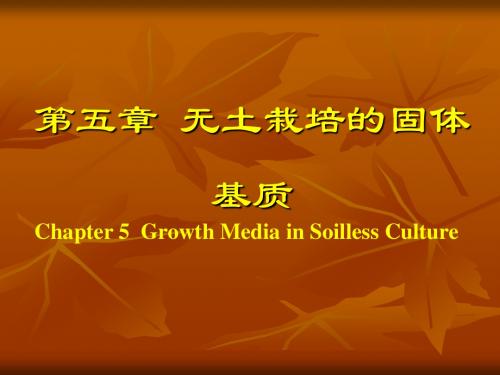 第五章_无土栽培的固体基质