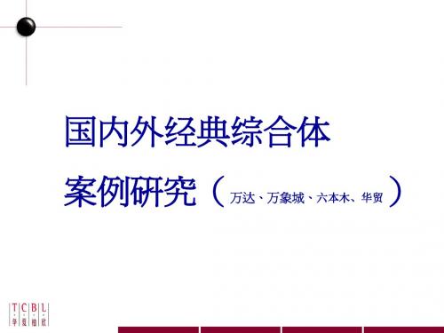 华夏柏欣_国内外经典综合体案例研究(万达、万象城、六本木、华贸)P29