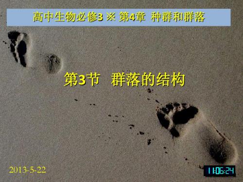 3-4.3 生物必修3课堂教学课件—群落的结构