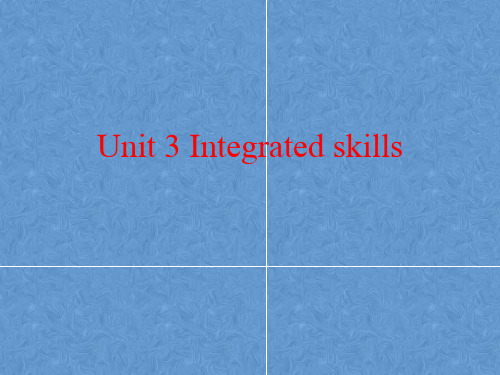 牛津译林版七年级英语上册 Unit 3 Integrated skills 课件