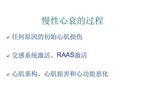 成人慢性心衰的规范化治疗