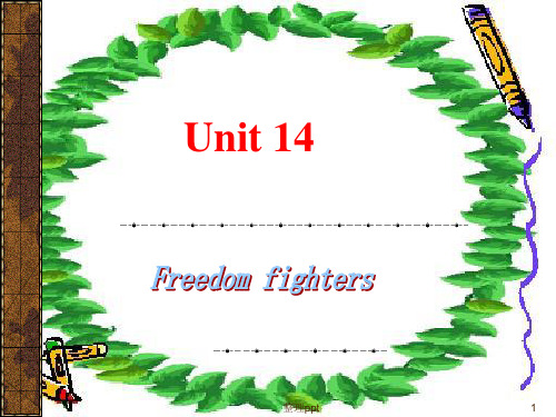 高中英语课件freedomfighterswarmingu