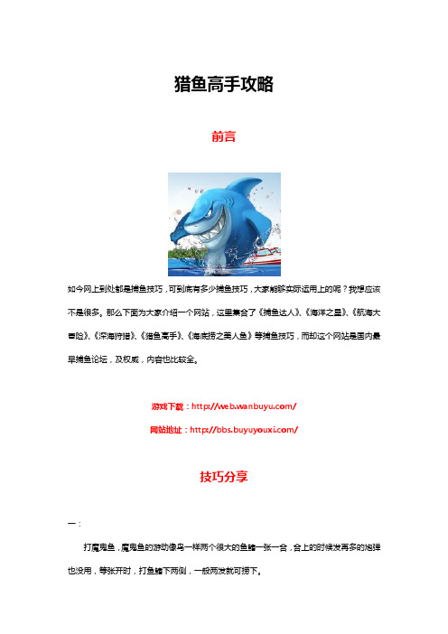 猎鱼高手攻略最(新版)