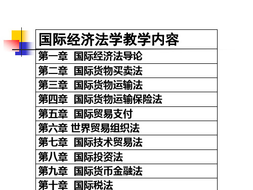 第一章国际经济法导论