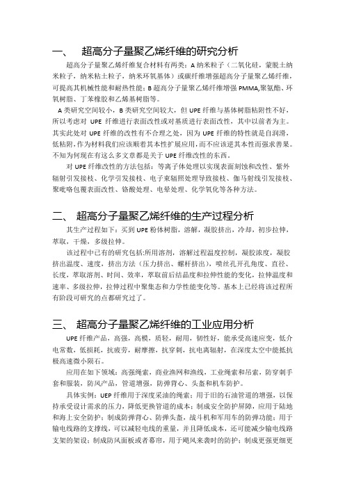 超高分子量聚乙烯纤维研究分析