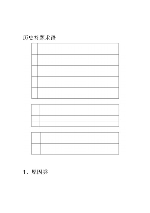 高中历史术语