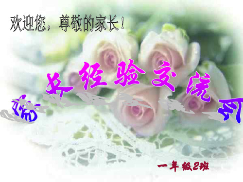 一年级家长会PPT (1)