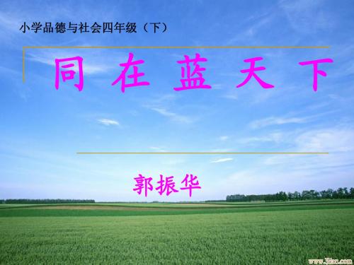 泰山版 同在蓝天下ppt