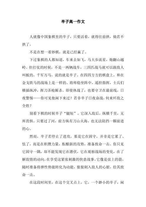 卒子高一作文