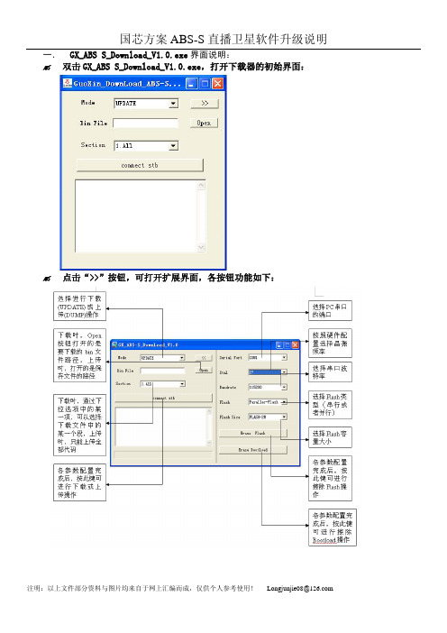 国芯方案ABS-S直播卫星软件操作说明