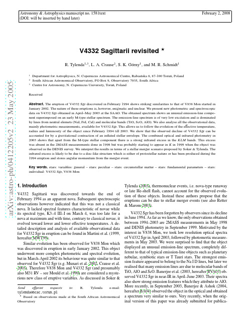 V4332 Sagittarii revisited