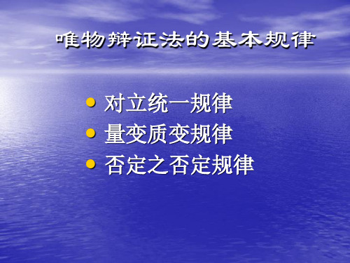 唯物辩证法基本规律