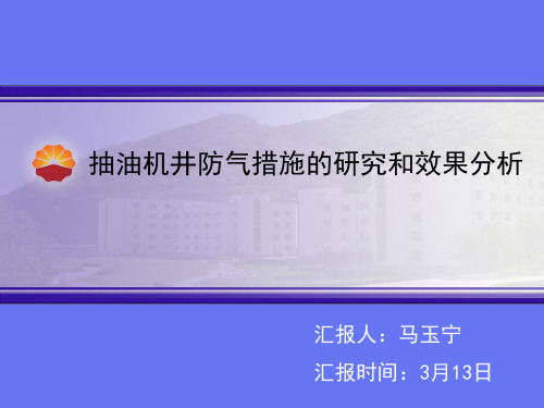 抽油机井防气措施