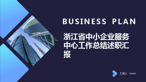 浙江省中小企业服务中心工作总结述职汇报PPT