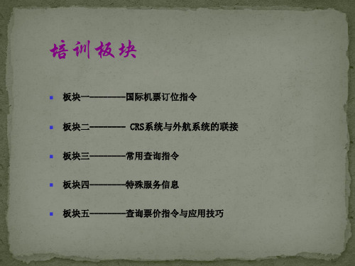 最新国际机票指令操作详解