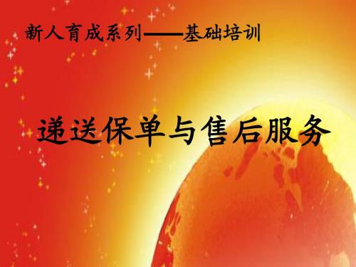 递送保单与售后服务