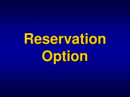 OPERA酒店前台软件操作课件10--Resv. Options-English