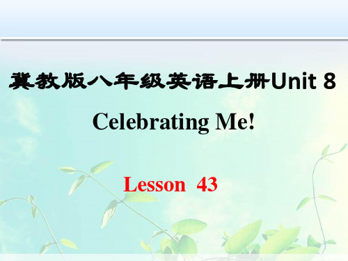 冀教版八年级英语上册Unit 8 Lesson 43