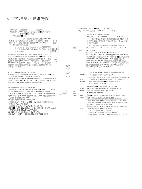 初中物理复习思维导图+电学知识点.doc