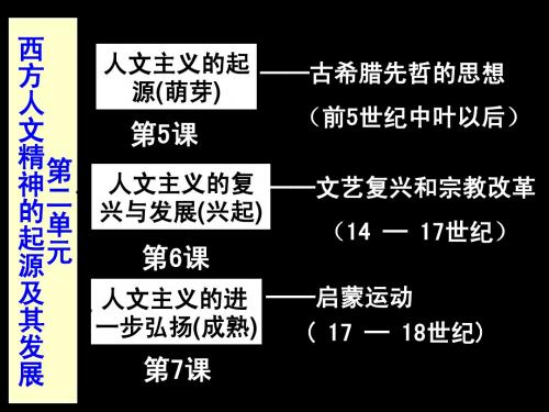 第5课 西方人文主义思想的起源