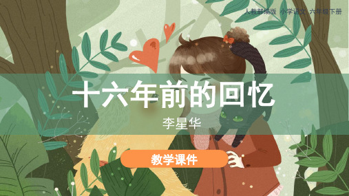 《十六年前的回忆》公开课课件2