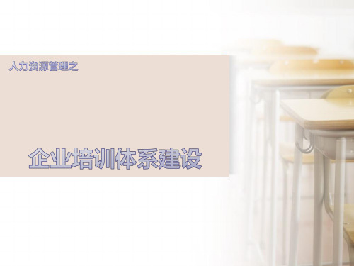 培训体系的建设(精品)(PPT37页)