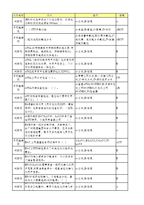 装维类维护篇试题