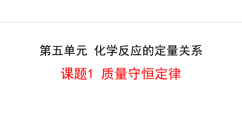 人教版九年级化学上册《质量守恒定律》化学反应的定量关系PPT课件