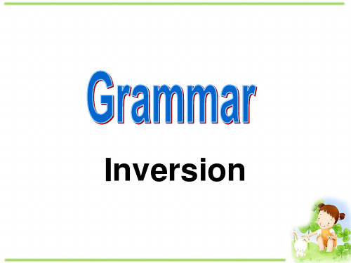 高三一轮复习英语Grammar倒装句课件(共20张)