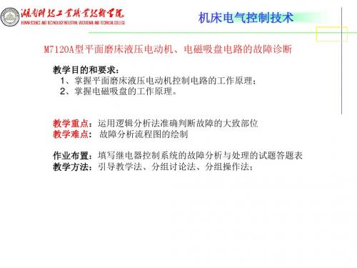 12.M7120平面磨床电气控制线路安装、调试与故障诊断2