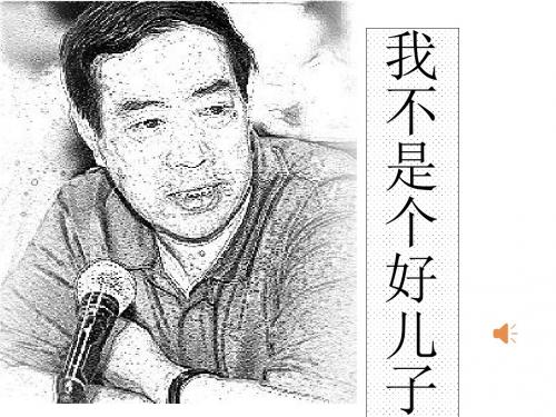 【高中语文】我不是个好儿子ppt精品课件27
