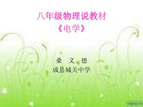 八年级物理说教材(电学)