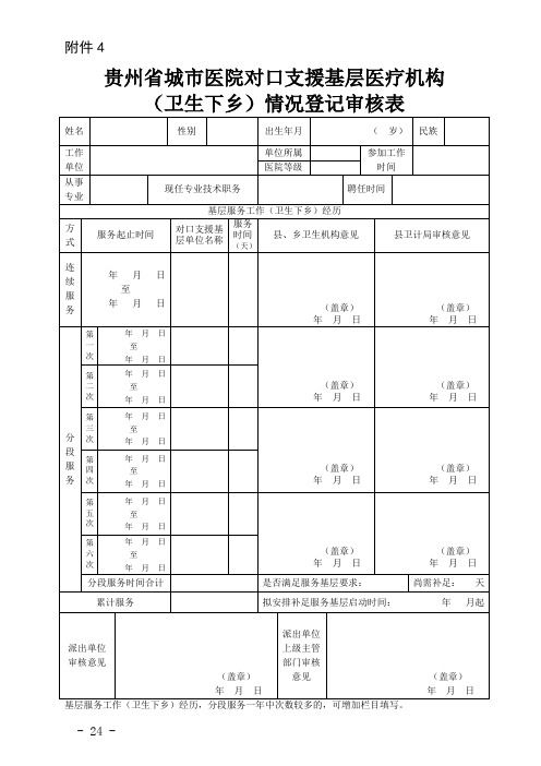 贵州城医院对口支援基层医疗机构