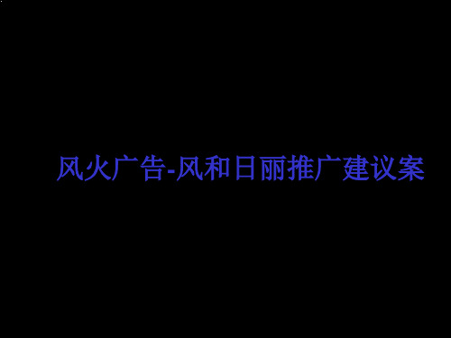 风火广告风和日丽推广建议案ppt161