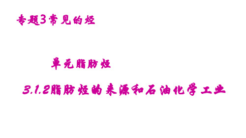 脂肪烃的来源与石油化学工业.pptx