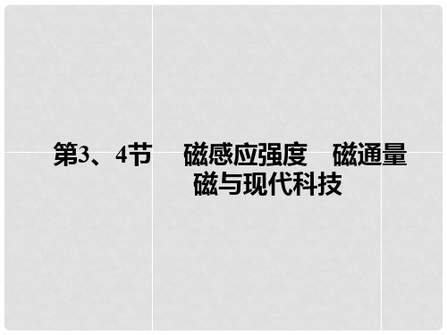 高中物理 第5章第3、4节 磁感应强度 磁通量 磁与现代科技课件 鲁科版选修31