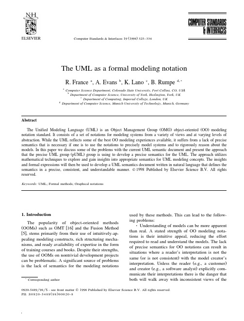 The UML as a formal modeling notation